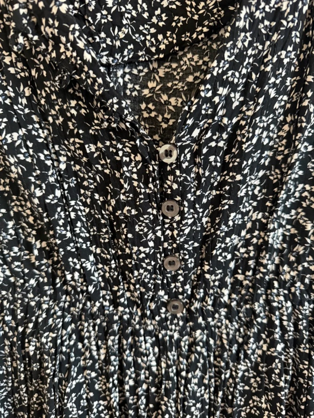 Free People Black and White Floral Tunic/cover-up/mini dress - Picture 4 of 15